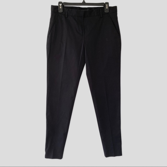 Theory Black Ankle Zip Skinny Cotton Pants US6 ($250) - Picture 1 of 5